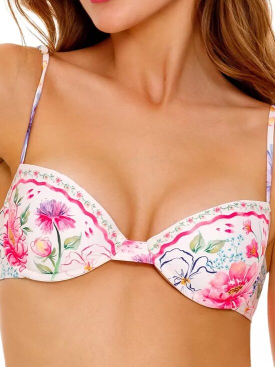 Agua Bendita Irene Chroma Floral Bikini Top M - Picture 2 of 3